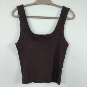 Big Bud Press square neck tank dark brown - size large